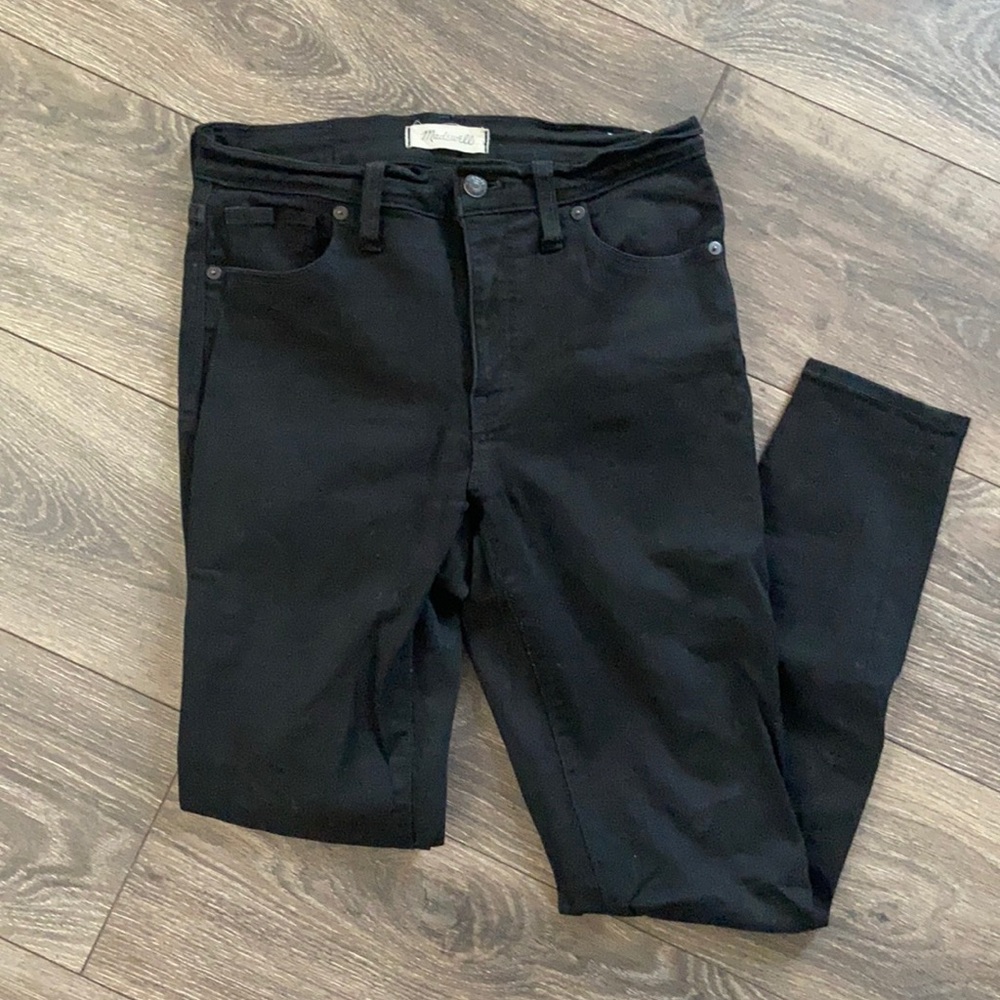 Madewell Black 9” High Rise Skinny Denim